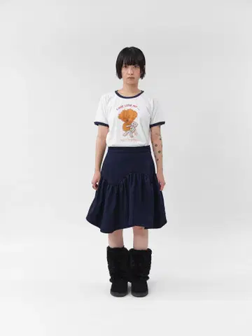 bocbok puppy 스커트 navy 변형 스커트