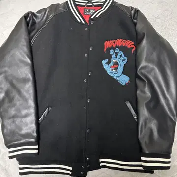 XL 바시티 자켓 블랙/파랑/빨간색 자수