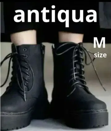 antiqua 천연 가죽 통굽 부츠 M 사이즈