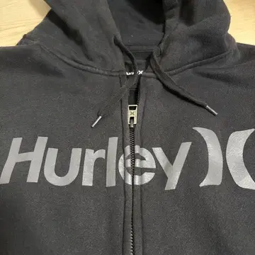 Hurley 풀 집업 후드티 블랙