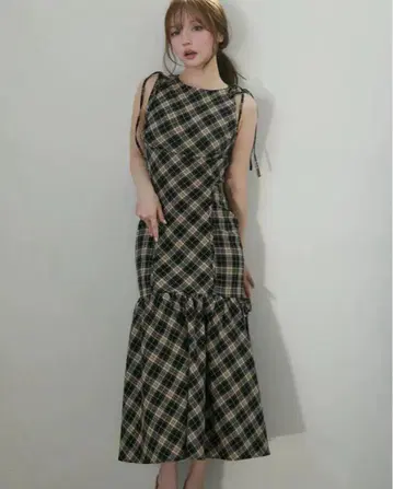 당일 발송 andmary Grenda ribbon long dress