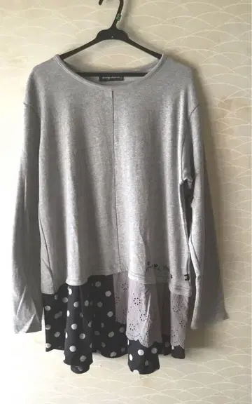 드럭 스토어 그레이 긴팔 튜닉