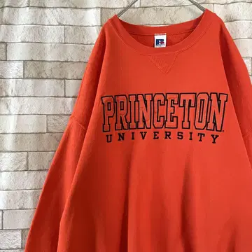 러셀 맨투맨 멕시코제 자수 PRINCETON 속기모 오렌지