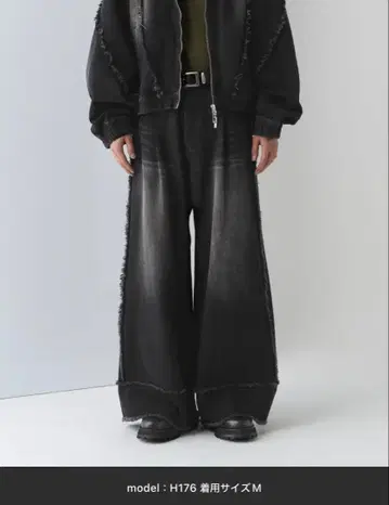 크로스 프린지 데님 팬츠(HARE)