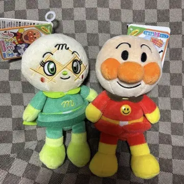 [새상품 미사용] 호빵맨 봉제 인형 마스코트 2체 세트