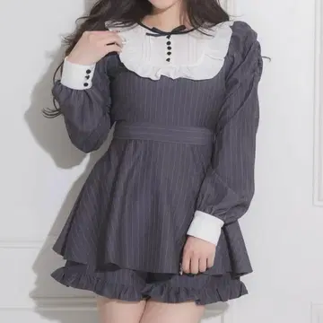 pium 스퀘어 프릴 도리 셋업 그레이