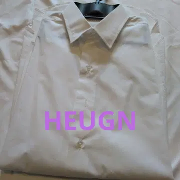 HEUGN 유겐 남성용 화이트 긴팔 셔츠