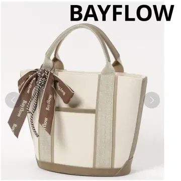 BAYFLOW 리본 참 라메 숄더 토트