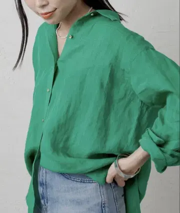 라운지 드레스 린넨 셔츠