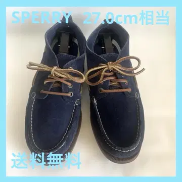 SPERRY 네이비 스웨이드 데크 슈즈 사이즈 9M (27.0cm 상당)