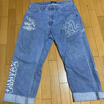 XLARGE 그래피티 와이드 데님 팬츠 36