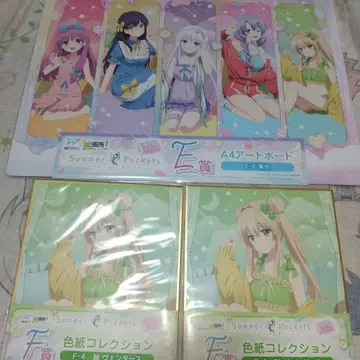 썸머 포켓츠 Summer Pockets 아트 보드 1개, 미니 색지 2개