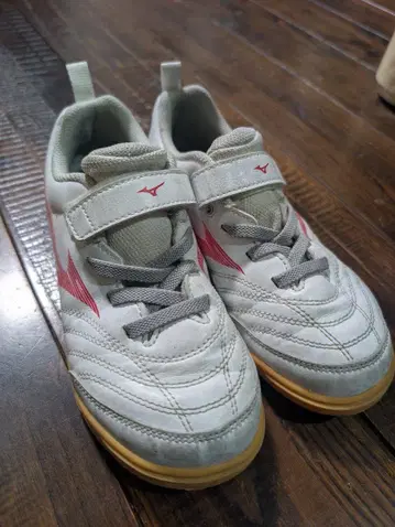Mizuno 풋살화 화이트/핑크 21cm 벨크로 테이프