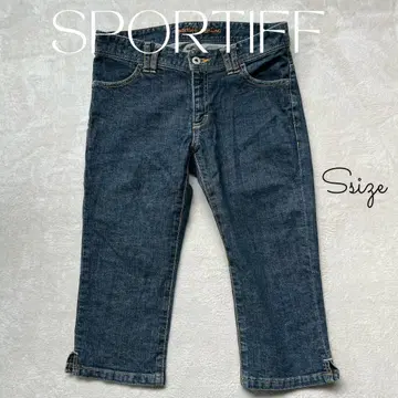 SPORTIFF 스포티 데님 팬츠 데님 청바지 비쥬 부착 구제 의류