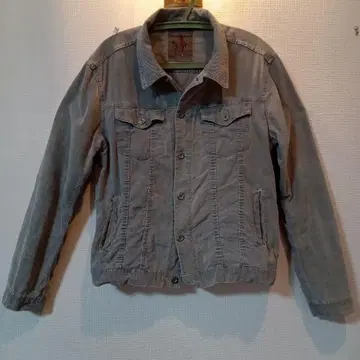 ZARA L 사이즈 코듀로이 자켓 블루 그레이 블루종