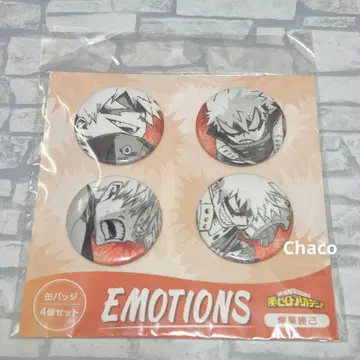 히로아카 캔뱃지 4개 세트 EMOTIONS 바쿠고 카츠키