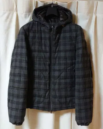HERNO 헬노 다운 자켓 울 체크 50