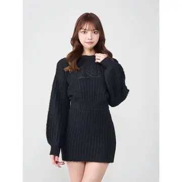 Darich 퀼팅 로고 니트 셋업