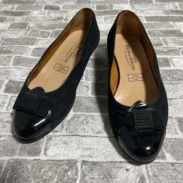 새상품급 REGAL 리갈 리본 오페라 펌프스 블랙 23cm