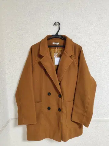 COCOMOMO 브라운 더블 브레스트 코트