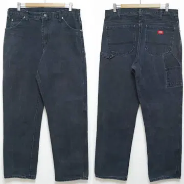 W36 L34 DICKIES 덕 페인터 팬츠 블랙 블랙 USA
