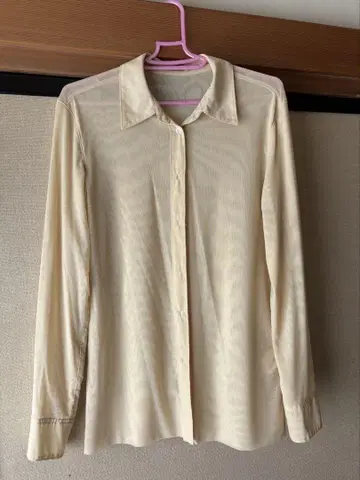 CLANE LAYERED SHEER SHIRTS 베이지 택 포함 새상품급