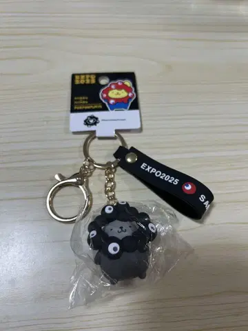 간사이 박람회 블랙 미야쿠미야쿠 키링 폼폼푸딩 산리오