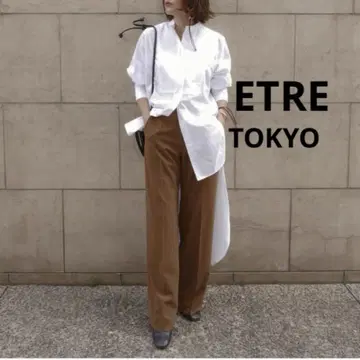 ETRE TOKYO 에트레토쿄 백 테일 셔츠