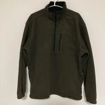 Eddie Bauer 플리스 자켓 하프 지퍼 올리브 그린
