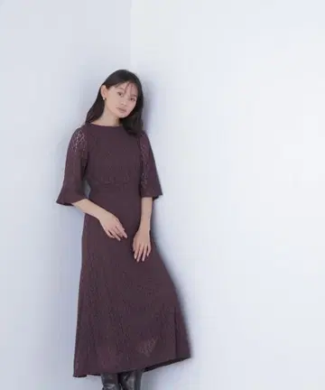 새상품급 NATURAL BEAUTY BASIC 레이스 수플레 원피스