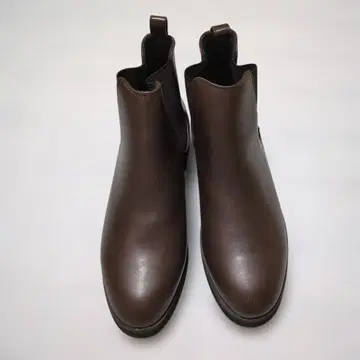 데셍 브라운 가죽 사이드 고어 부츠 24.5cm