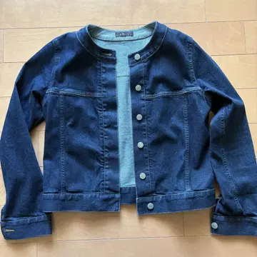 리플렉트 노카라 데님 자켓 L