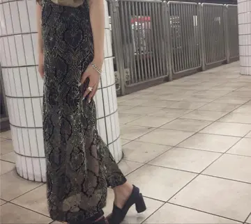 빈티지 롱 스커트 시스루