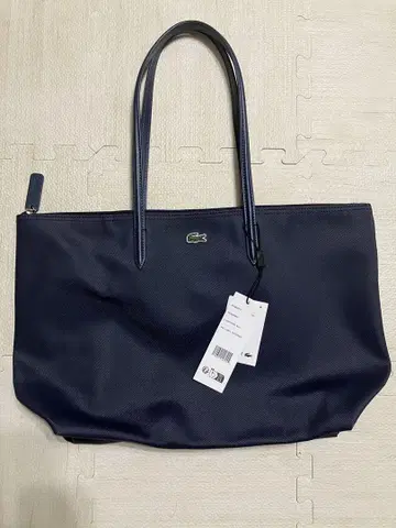 LACOSTE 네이비 빅 토트백