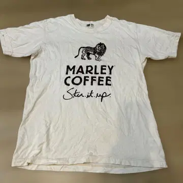 Marley Coffee T셔츠 L 화이트 자메이카 커피 레게
