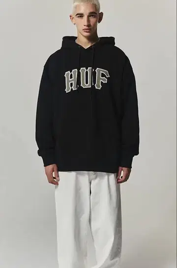 HUF 블랙 집업 후드티 XL 사이즈