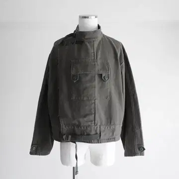 [ 상태 좋음 ] 스웨덴군 모터 사이클 자켓 복각 밀리터리 그린