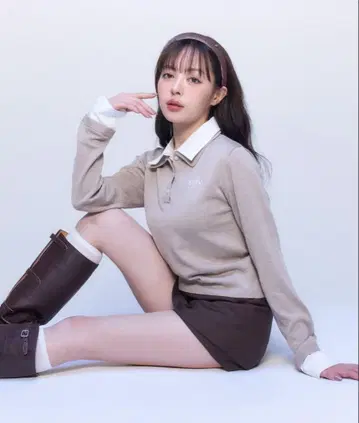 EIMY ISTOIRE 더블 칼라 디자인 니트