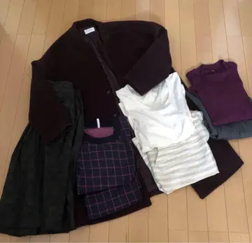 여성용 묶음 판매 버건디 롱 코트 외 9점 ELLE UNIQLO 등