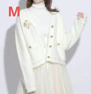 Mystrada 트위드 니트 자켓 마이스트라다 가디건 M