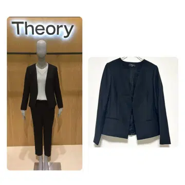 띠어리 Theory 노카라 자켓 LIGHT SAXONY 블랙 00