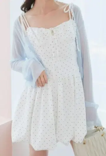 MAJESTIC LEGON 벌룬 미니 원피스