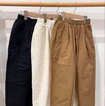 휴일과 시 뉴 개더 팬츠 블랙