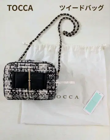 [ 새상품급 ] TOCCA 토카 리본 모티브 트위드 숄더백