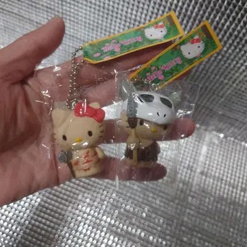 레어 원시인 헬로키티 스트랩 2개 세트