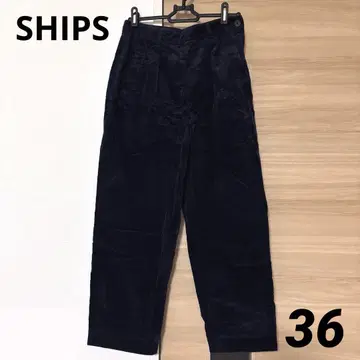 [ SHIPS ] 코듀로이 앵클 팬츠 네이비 36
