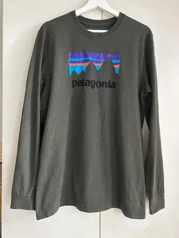 patagonia 그레이 롱 슬리브 T셔츠