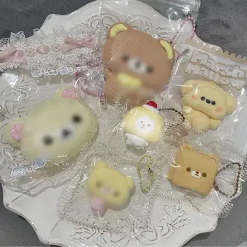 동물 곰 개 캐릭터 스퀴즈