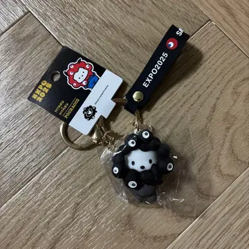 블랙 미야쿠미야쿠 산리오 포차코 입체 마스코트 스트랩