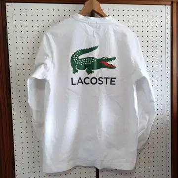 LACOSTE 라코스테 자수 로고 프린트 빅 로고 긴팔 T셔츠 롱T
